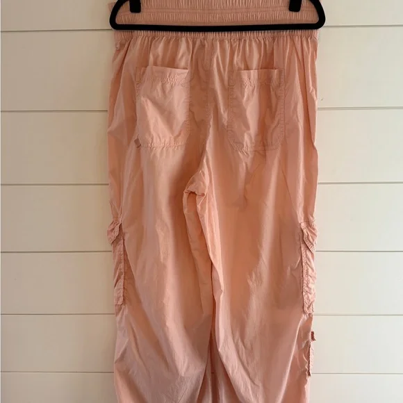 Aerie Peachy-Pink Cargo Pants, Size Large - Picture 3 of 9